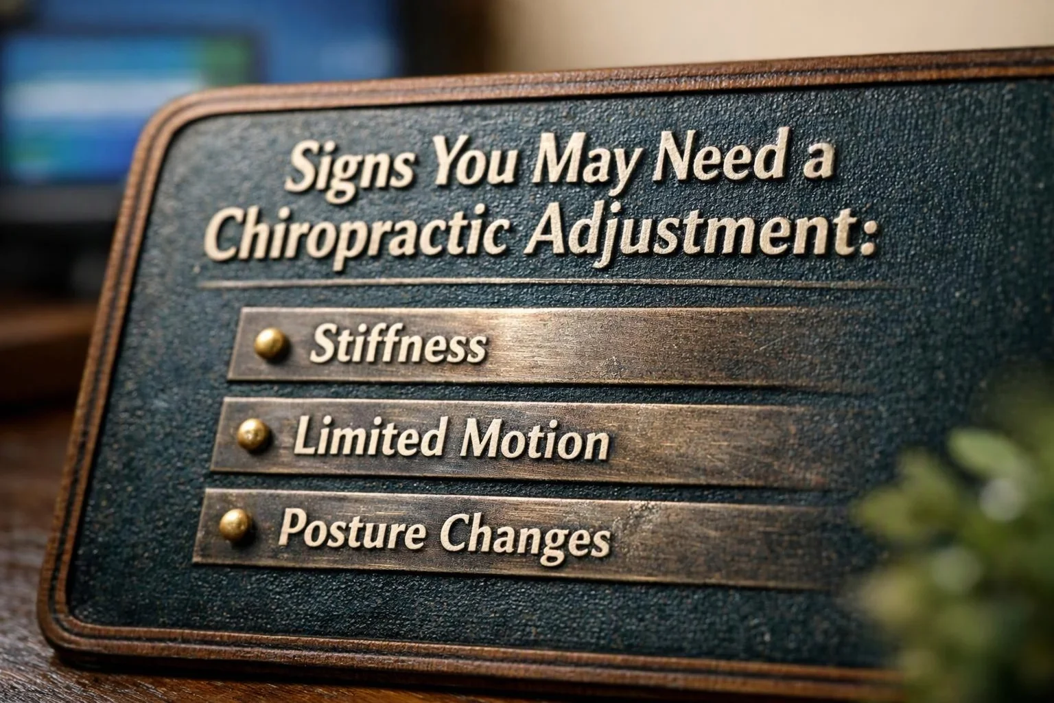 Signs You May Need a Chiropractic Adjustment: Stiffness, Limited Motion, and Posture Changes