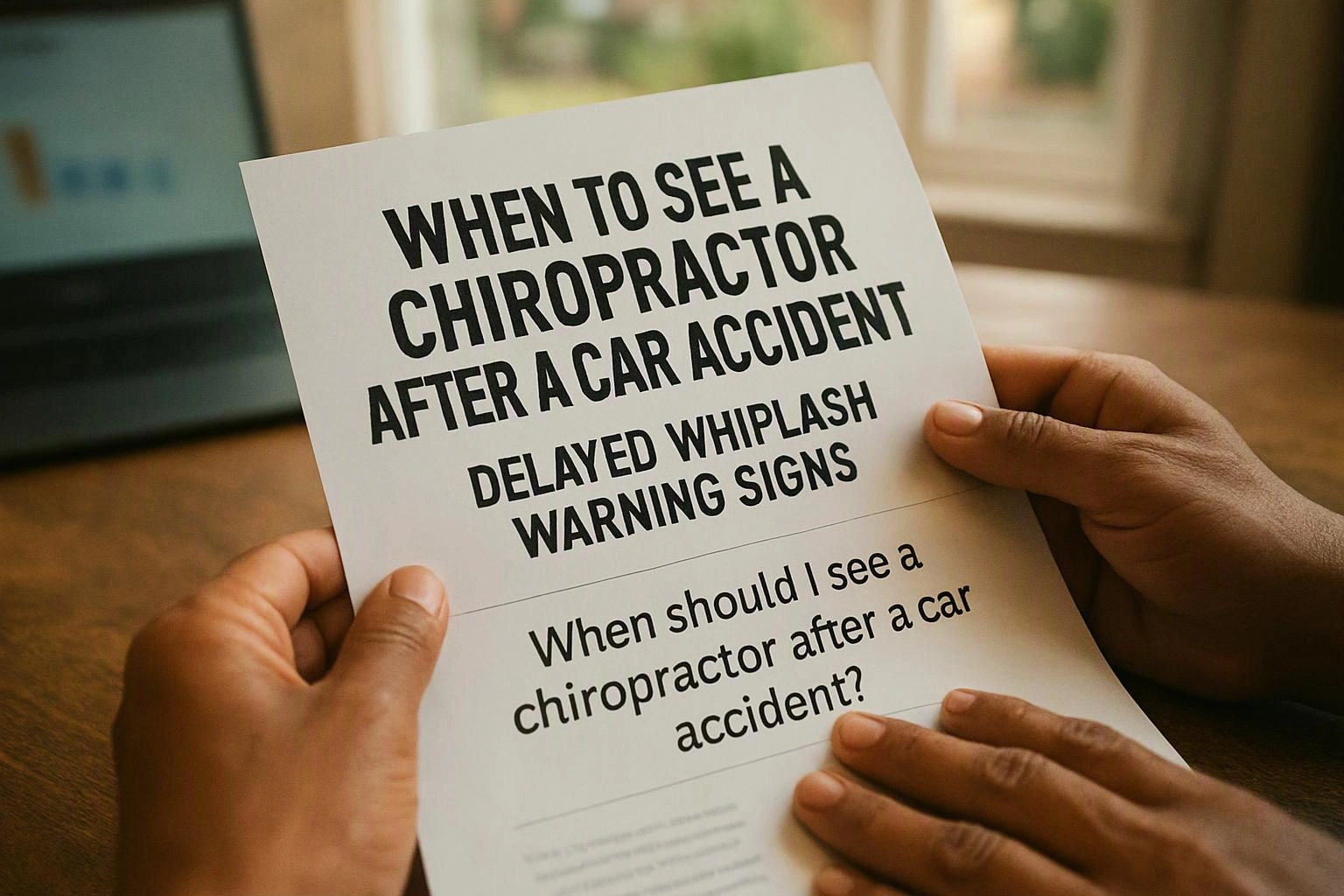 When to See a Chiropractor After a Car Accident: Delayed Whiplash Warning Signs