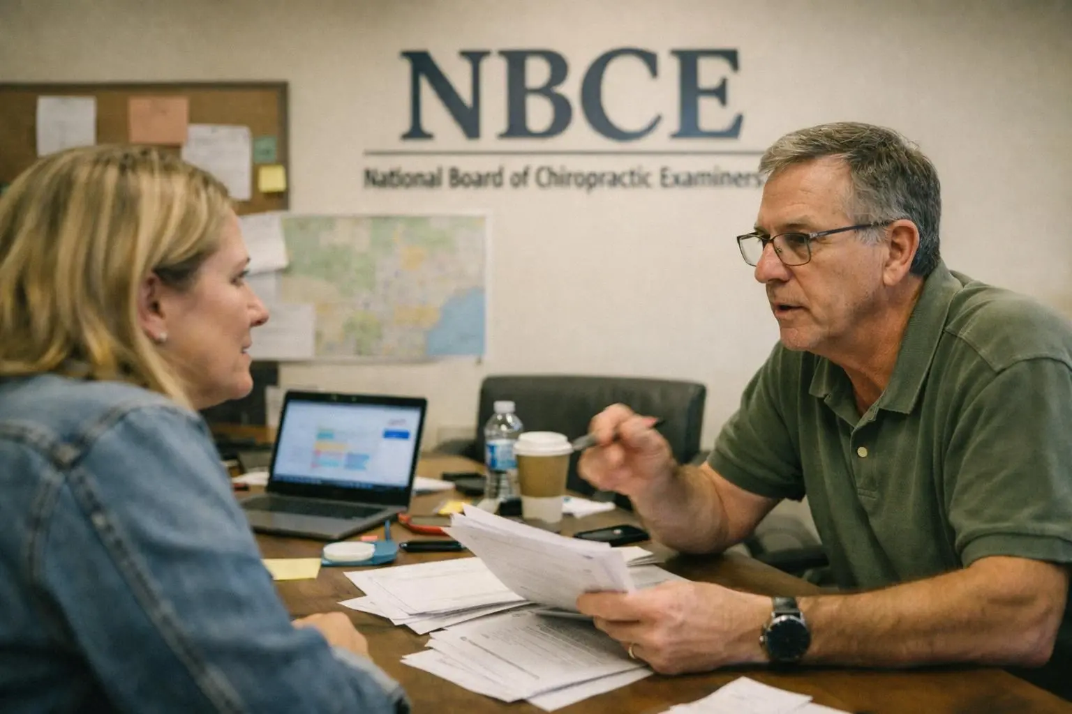 NBCE in Chiropractor: NBCE is the National Board of Chiropractic Examiners, an independent organization that—visual guide