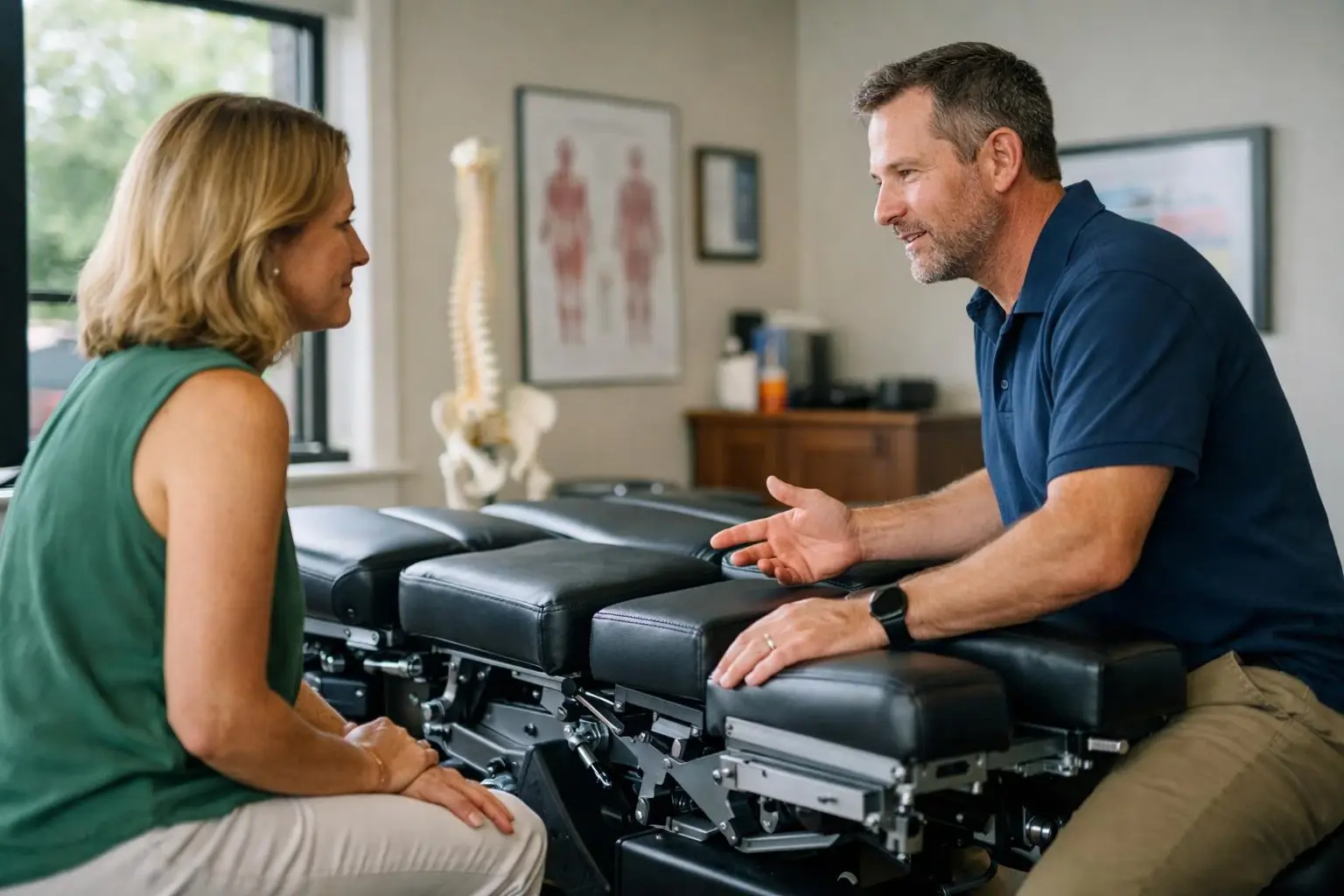 Thompson Technique in Chiropractor: Thompson Technique is a chiropractic method that uses a specialized drop-table to—visu...